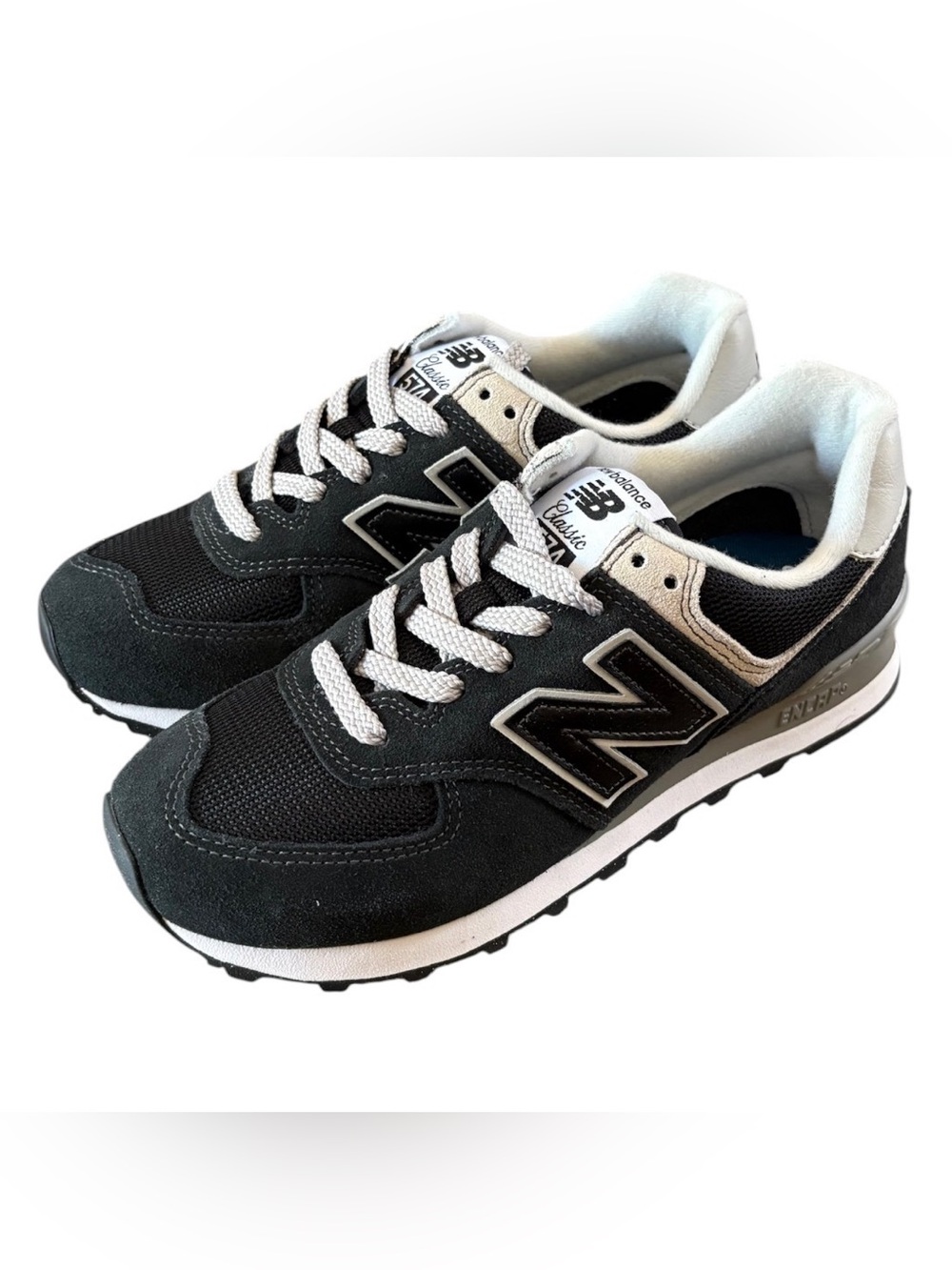 New Balance 574 Core Pack Black/White Women's Mesh Sneakers WL574EVB